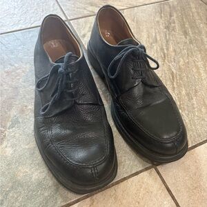 Sandro Moscoloni Vineyard men's black leather oxford shoe Size 9 1/2 D GUC